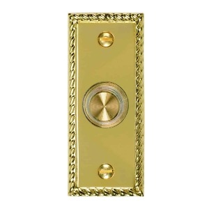 DH1667L Real Brass Wired Lighted Push Button with Rope Trim - Choose a Color