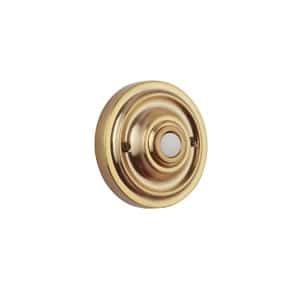 PB3039 SB Craftmade Round Metal Lighted Wired Push Button in Satin Brass 2